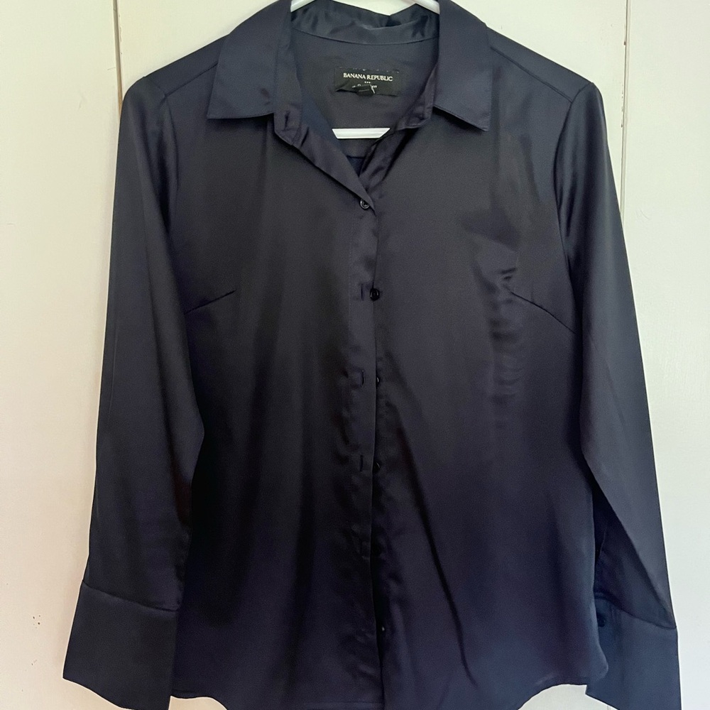 Banana Republic Midnight Satin Top